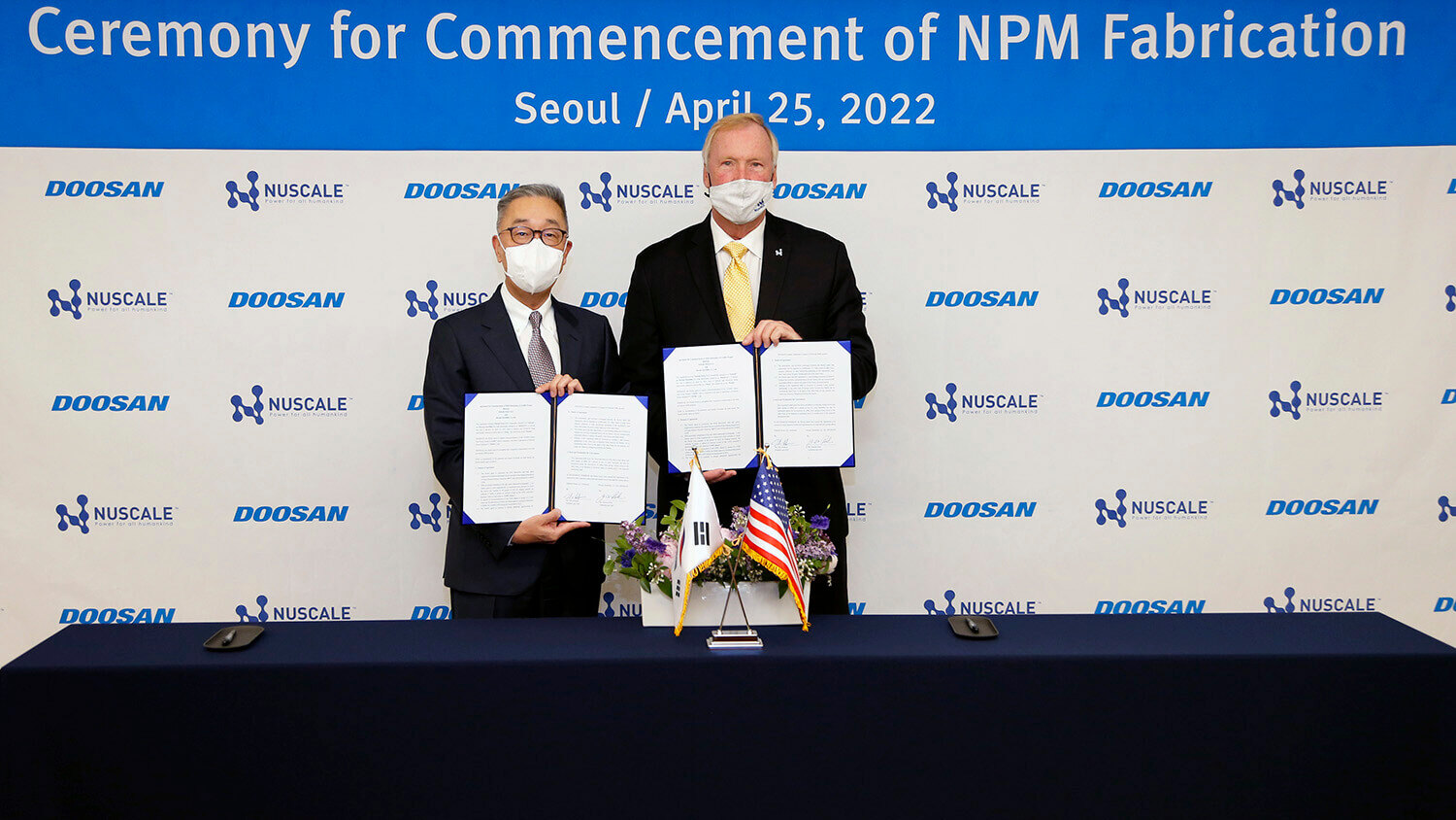 Doosan fabrication agreement aigning ceremony.